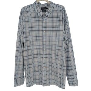 Southern Tide Charleston Shirt Mens XXL Blue Plaid Performance Button Down Prep